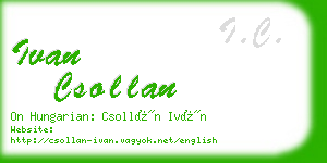 ivan csollan business card